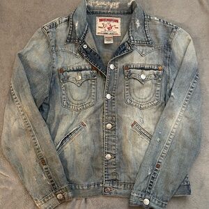 Vintage Johnny Jacket True Religion Denim Jacket Men’s size XXXL FITS SMALL